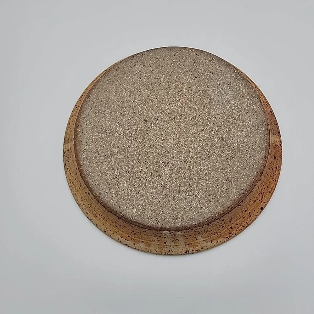 handmade studio art pottery Pie Baking Round Dish 11